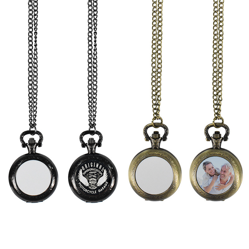Vintage Fashion Jewelry Necklaces - Custom Vintage Metal Pocket Watch Pendant