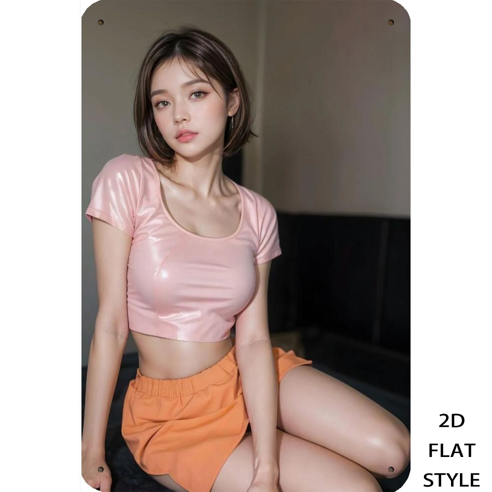Vintage Fashion Sketches - 2D Flat Style Fashion Women Figure