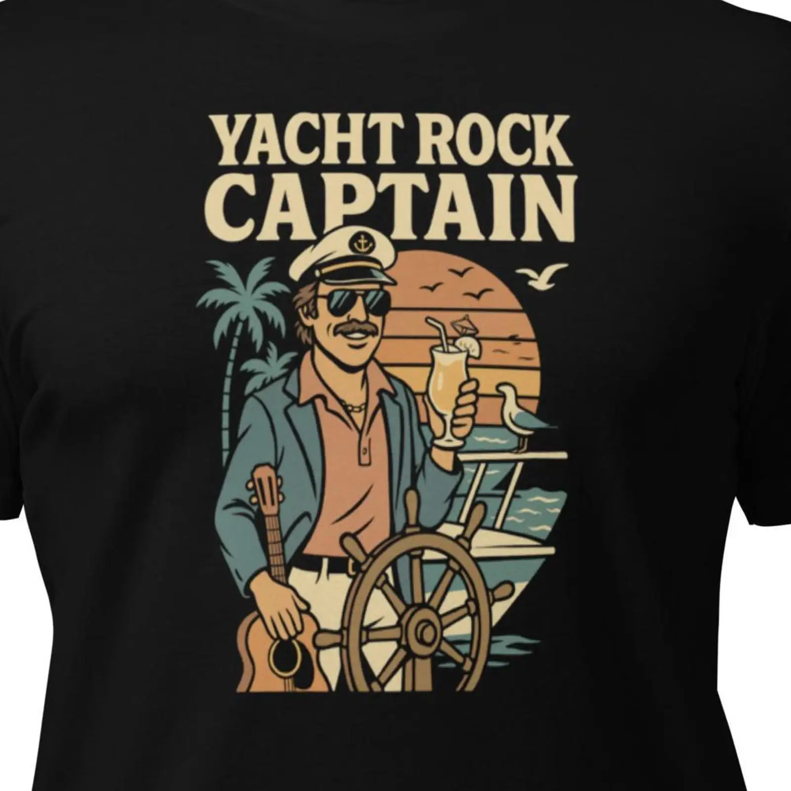 Yacht Rock Captain T Shirt Ret - огляд і ціна Vintage Yacht Fashion