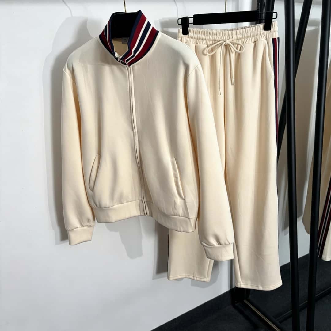 83-Striped Rib Collar Tracksui - огляд і ціна Vintage Fashion Jacket