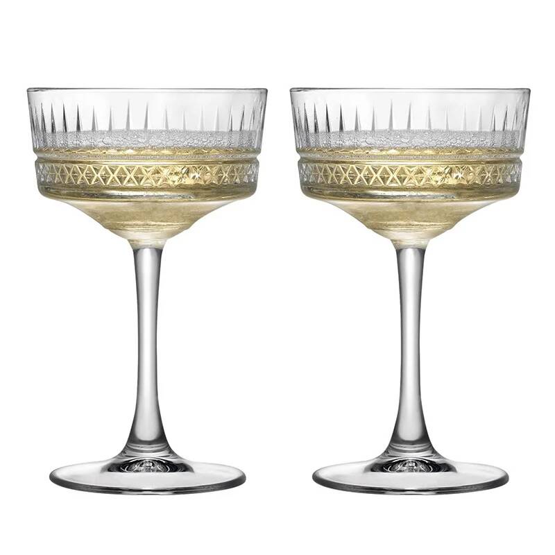 2 Pcs Carved Martini Glasses C - огляд і ціна Vintage Fashion Eu