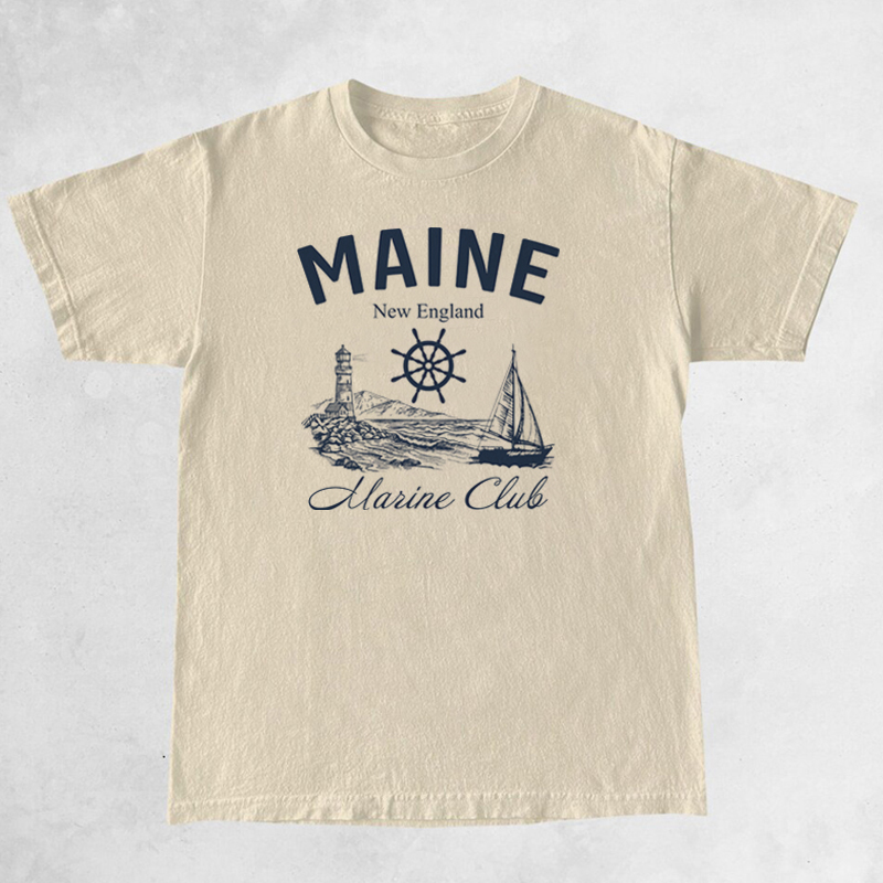 Maine Marine Club Vintage T-Sh - огляд і ціна Vintage Yacht Fashion