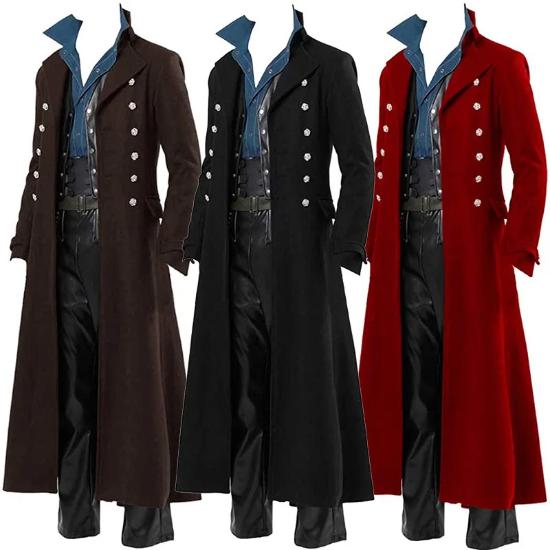 Medieval Men's Pirate Costume  - огляд і ціна Vintage Fashion Jacket