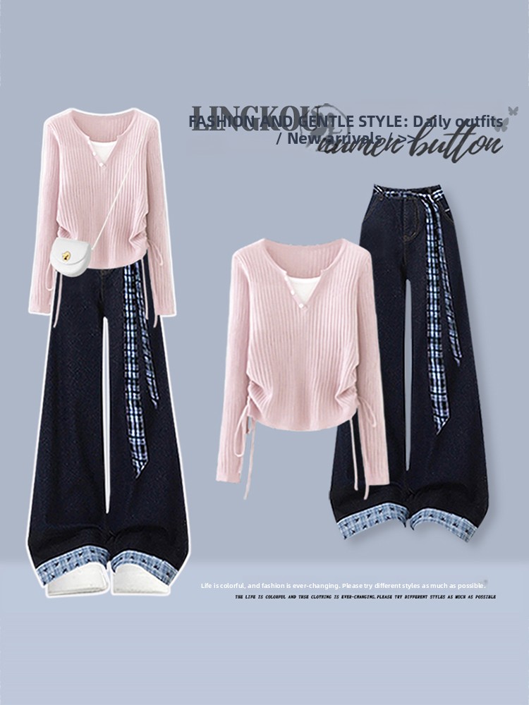 Korean Style High Waist Knitte - огляд і ціна Vintage Fashion Wear
