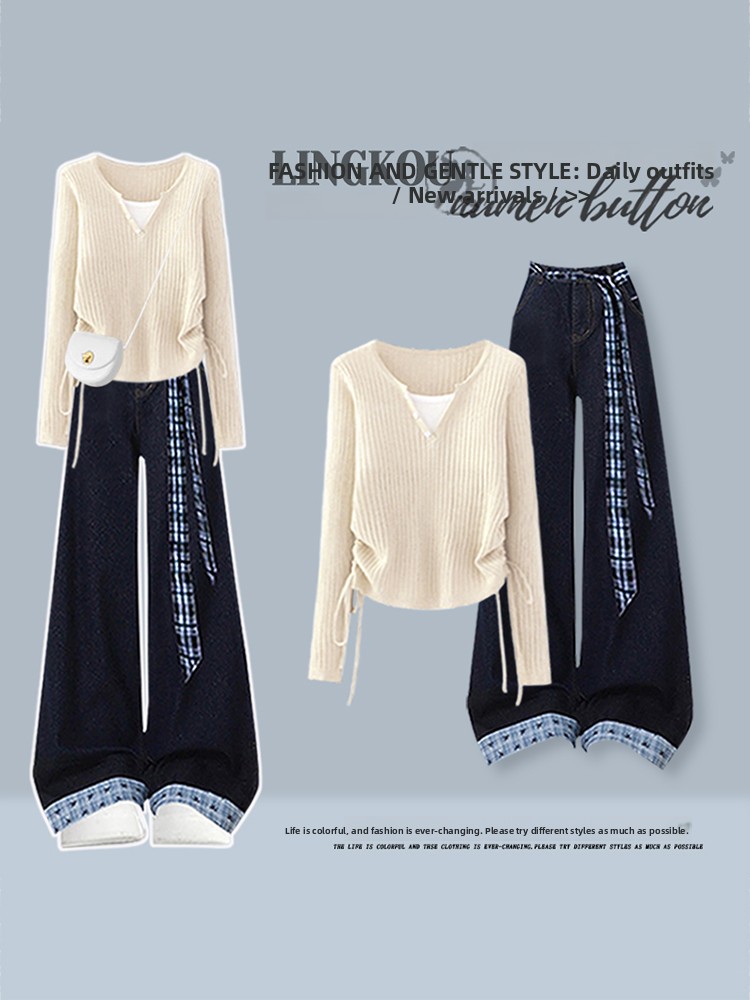 Korean Style High Waist Knitte - огляд і ціна Vintage Fashion Wear