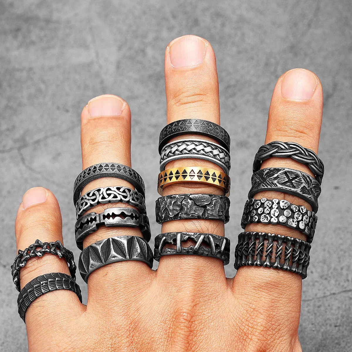 Retro Razor Blade Men Rings St - огляд і ціна Vintage Fashion Newtown