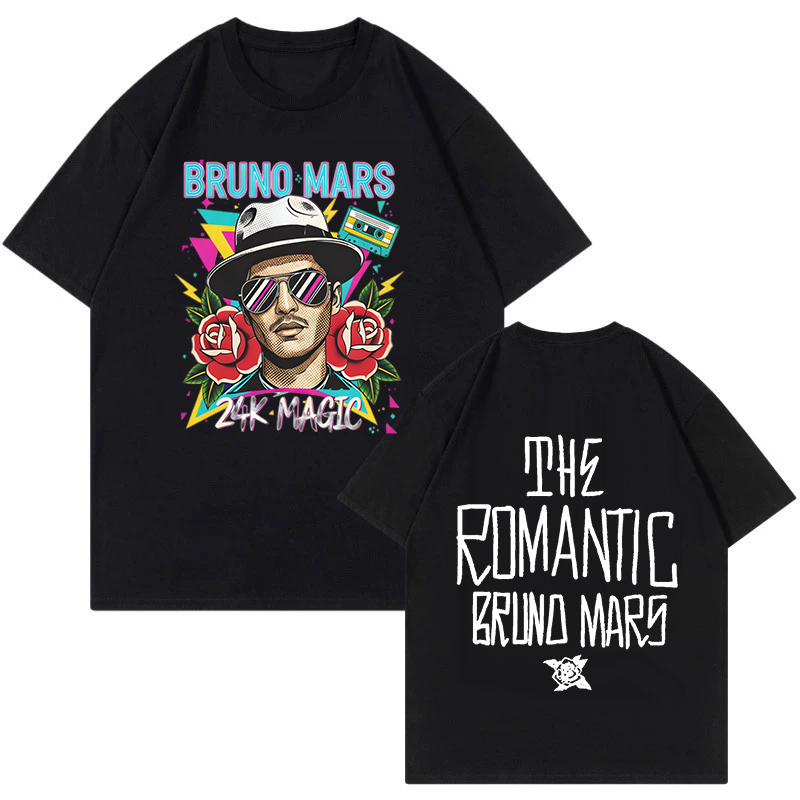 Bruno Mars Print Vintage T-shi - огляд і ціна Vintage Fashion Eu