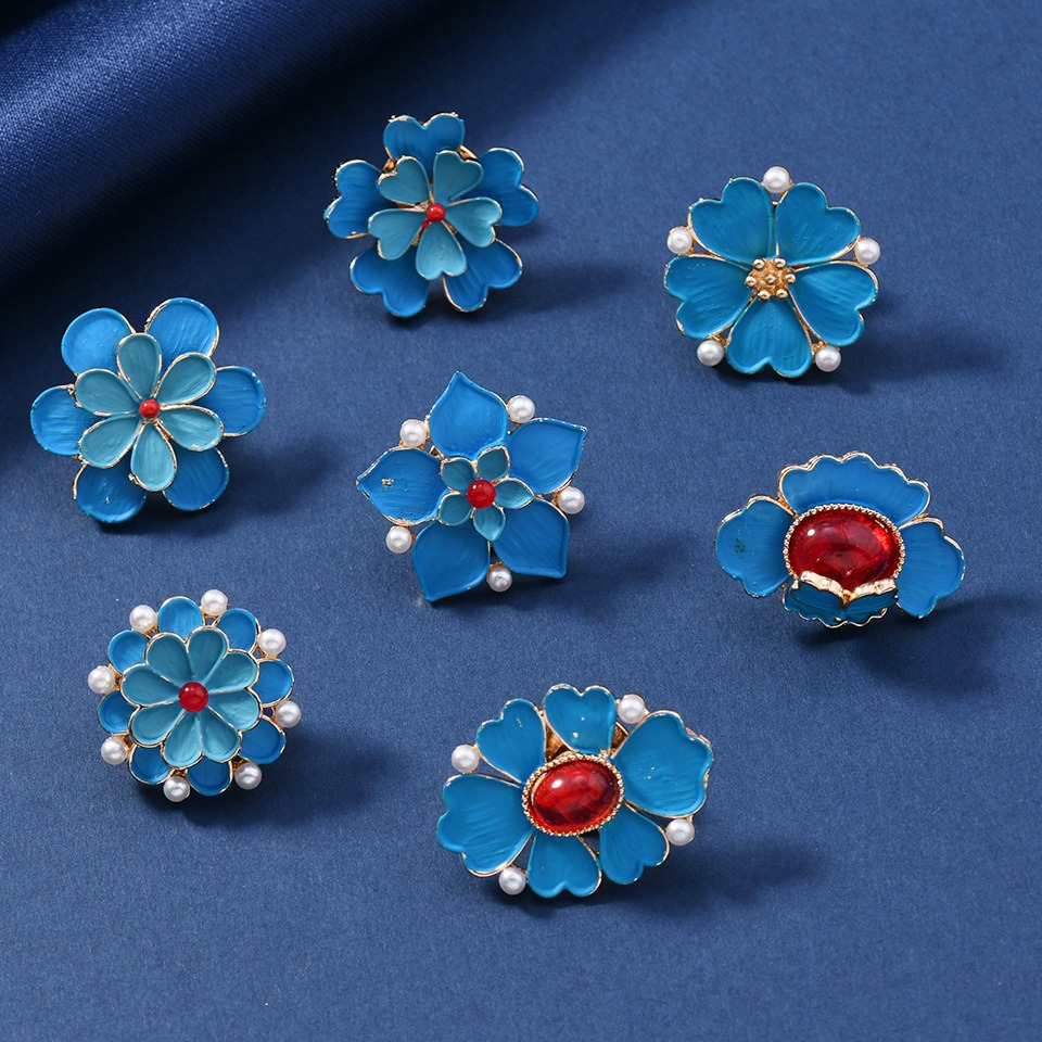 Vintage Enamel Blue Flower Bro - огляд і ціна Vintage Fashion Wear