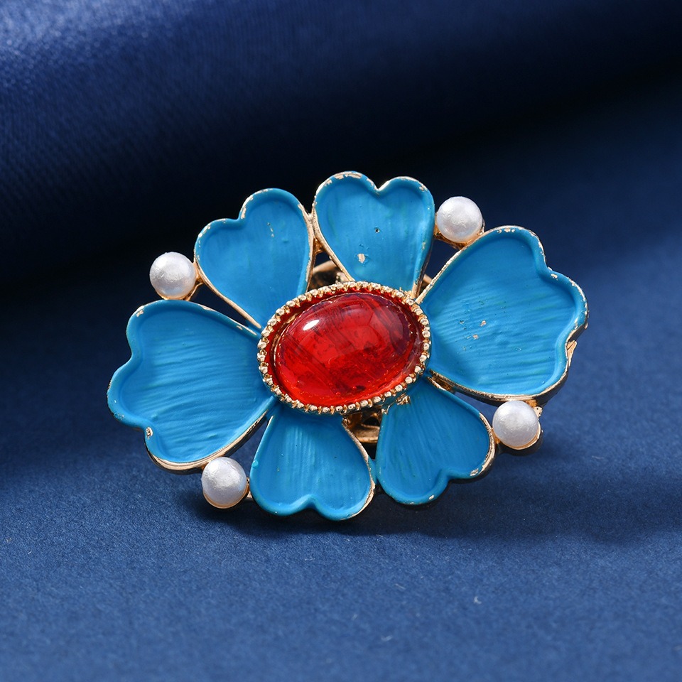 Vintage Enamel Blue Flower Bro - огляд і ціна Vintage Fashion Wear